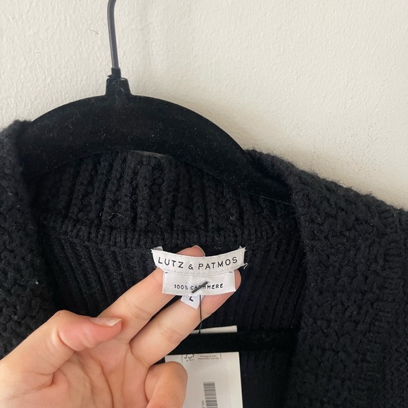 Lutz& Patmos Black Cardigan Sweater Cashmere - Picture 5 of 8